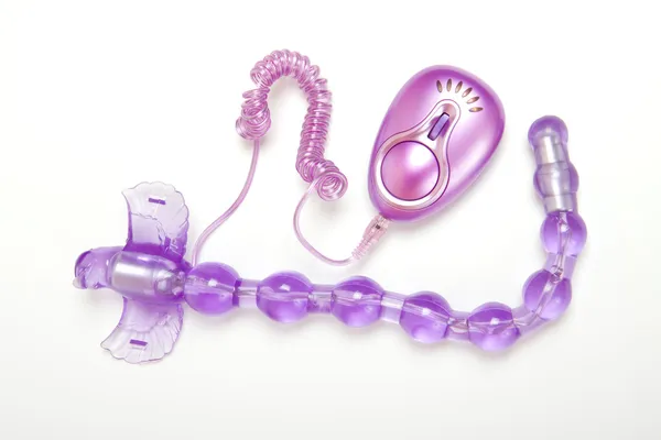 Sex toy - purple butterfly — Stock Photo, Image