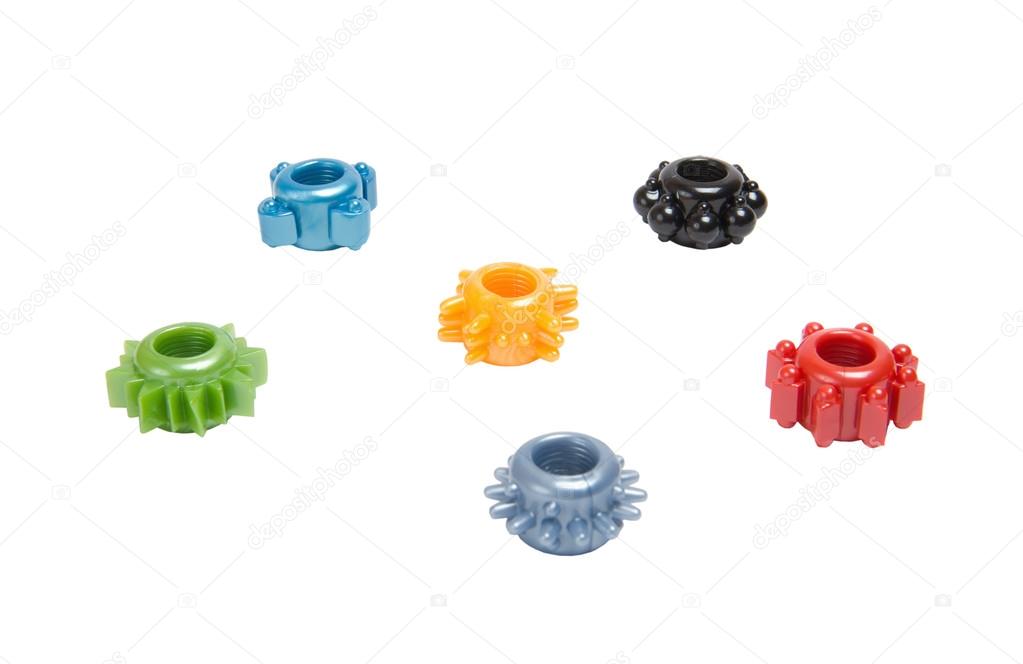 Colorful rings for penis erection