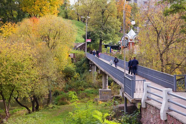 På bron i korosten, Ukraina — Stockfoto