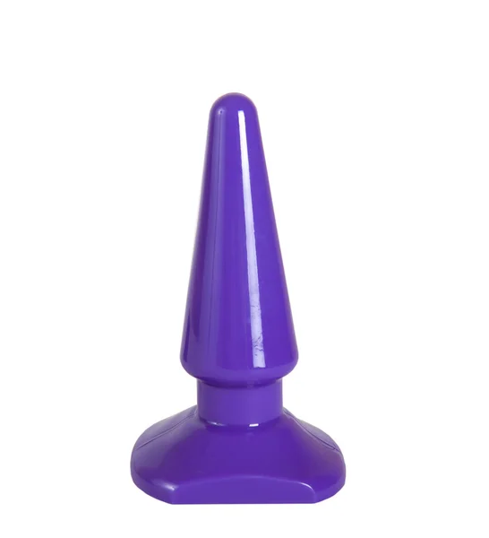 Brinquedo sexual - plug anal roxo isolado — Fotografia de Stock