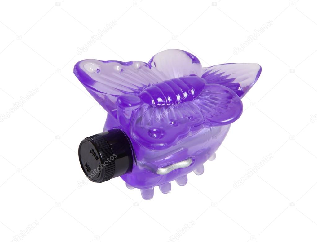 Purple butterfly sex toy isolated