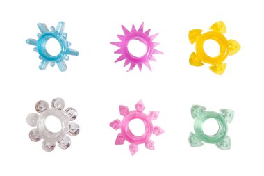 penis ereksiyon için renkli halkalar