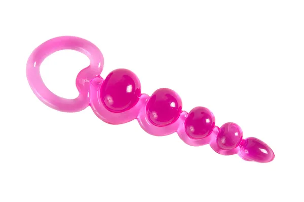 Pink butt beads - sex toy isolated — Stock Photo, Image