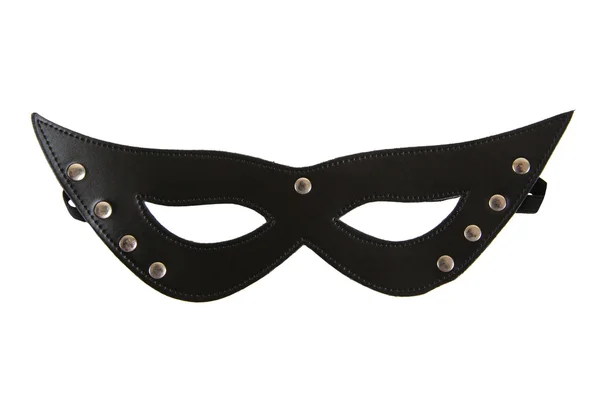 Czarna skórzana maska fetysz — Zdjęcie stockowe