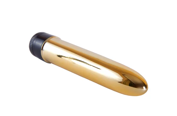 Goldenes Metall Vibrator Sexspielzeug — Stockfoto