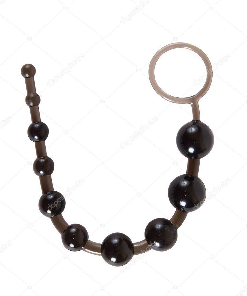 Black sex toy anal beads
