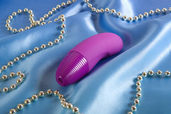 Sex toy fot žena - vibrátor na modré — Stockfoto