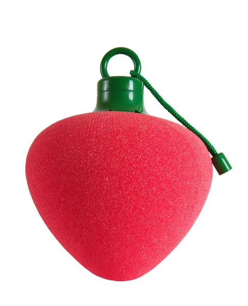 Red fruit shaped bath sponge — Stock Photo, Image