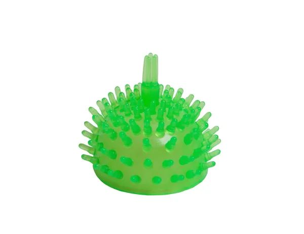 Зеленый презерватив с колючками — стоковое фото