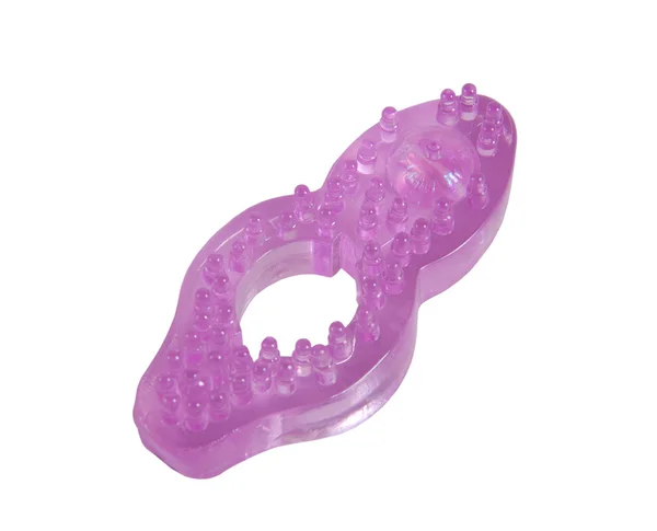 Pink ring for penis erection on white — Stockfoto