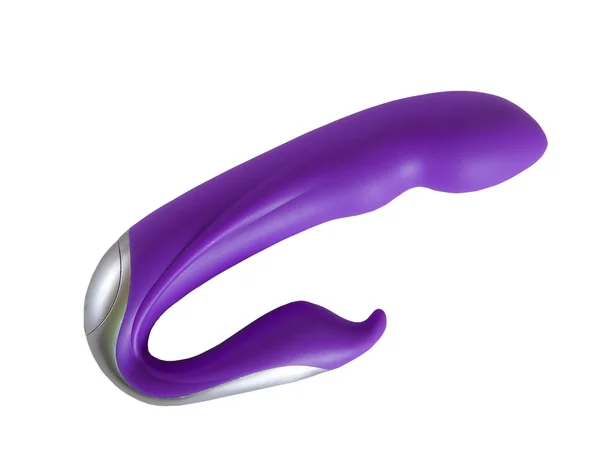 Roxo vibrador sexo brinquedo isolado — Fotografia de Stock