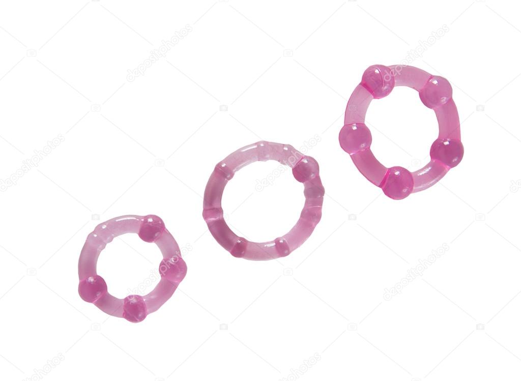 Adult toys. Three rings for penis erection