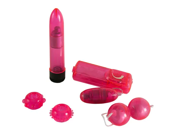 Rose ensemble de jouets sexuels — Photo