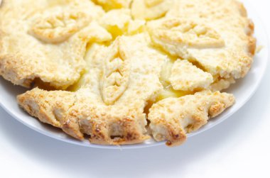 Geleneksel elmalı turta, Bramley elması, kıtır hamurlu pasta, üstüne demerara şekeri, meyveli kek.