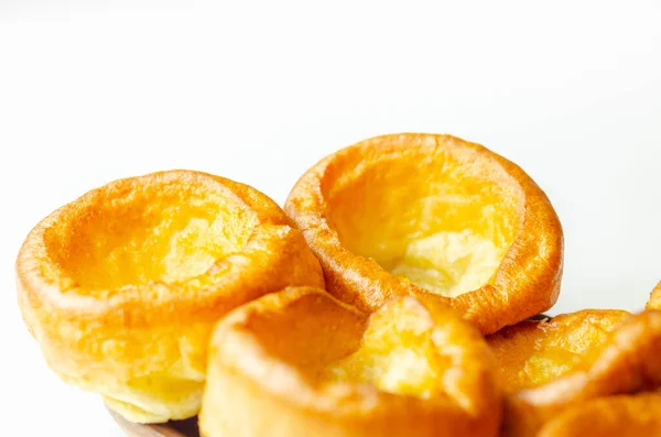 Traditionele Engelse Yorkshire Pudding Heerlijk Knapperig Gouden Gebakken Voor Een — Stockfoto