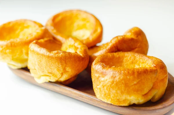 Traditional English Yorkshire Pudding Wonderfully Crisp Golden Baked Traditional Recipe — Stock Photo, Image
