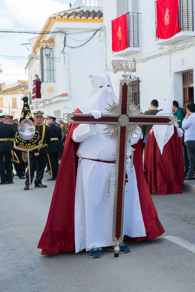 Velez Malaga Španělsko Března 2018 Lidí Účastní Procesí Připojené Svatý — Stock fotografie