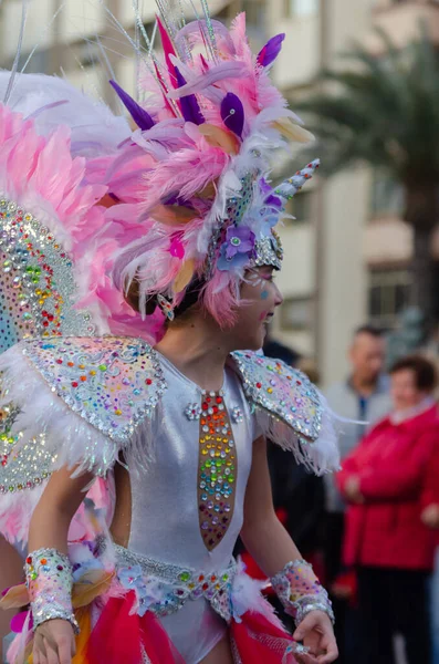 Cartagena España Marzo 2019 Colorido Desfile Carnaval Organizado Por Los —  Fotos de Stock