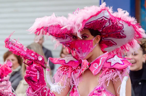 Nerja España Febrero 2022 Colorido Desfile Carnaval Organizado Por Los —  Fotos de Stock