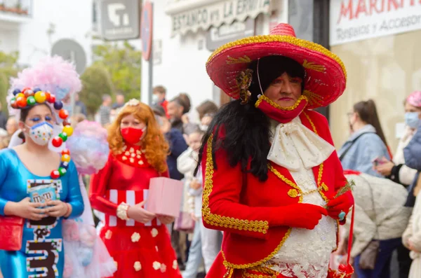 Нерджа Испания Февраля 2022 Года Красочный Карнавальный Парад Организованный Жителями — стоковое фото