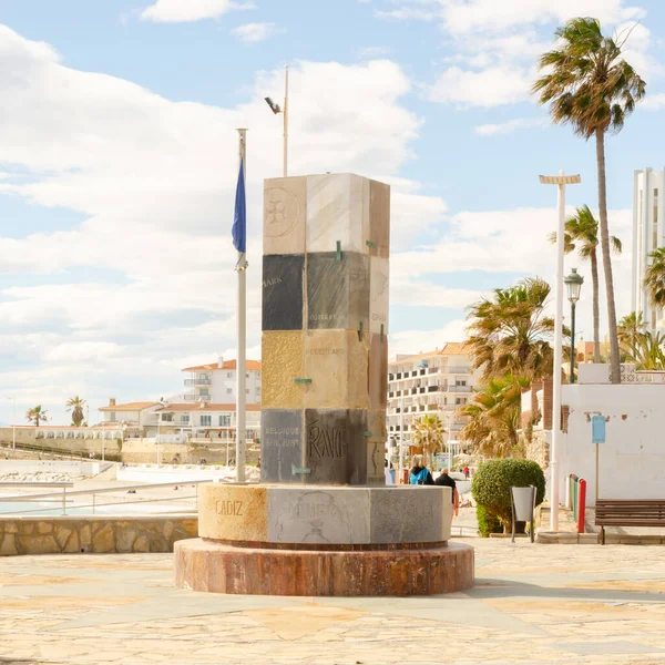 Nerja Spanien Mars 2022 Monument Source Europa Invigdes Den Juli — Stockfoto