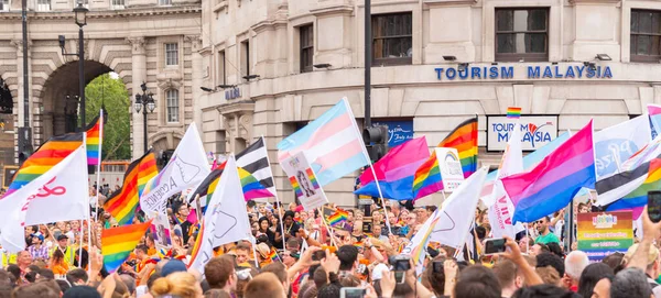 Londres Reino Unido Julio 2019 Gente Marcha Desfile Anual Del — Foto de Stock