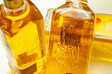 LONDON, UNITED KINGDOM - 2 Şubat 2022 Dünyaca ünlü tekila markası Jose Cuervo, kurucu Don Jose Antonio de Cuervo 'nun soyundan geliyor.