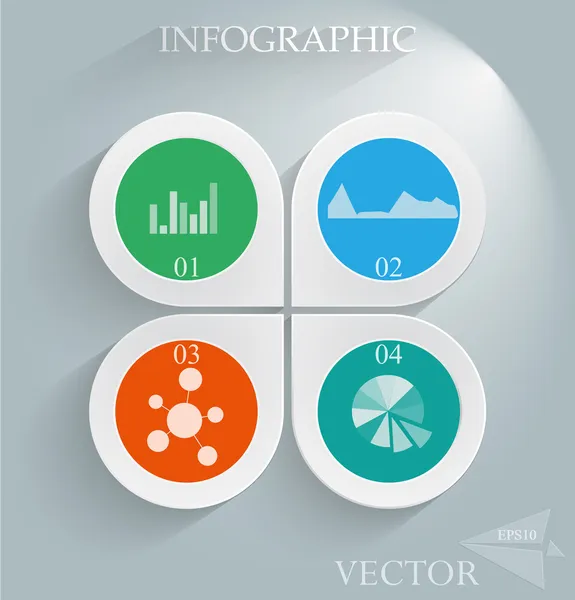 Abstrakt 3d infographic vektor illustration — Stock vektor
