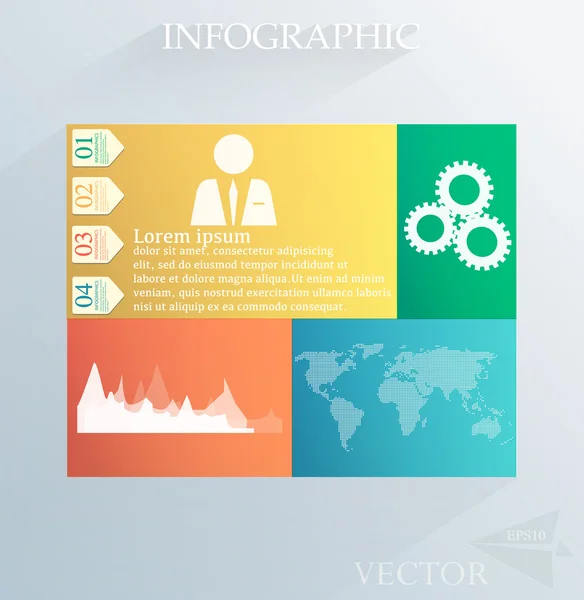 Diseño infográfico moderno — Archivo Imágenes Vectoriales