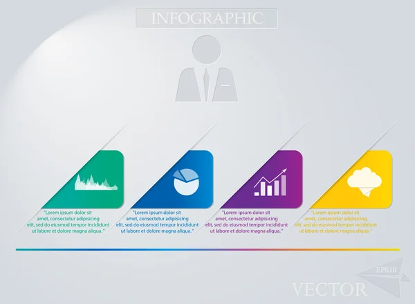 Ilustración abstracta infografía diseño-vector — Archivo Imágenes Vectoriales