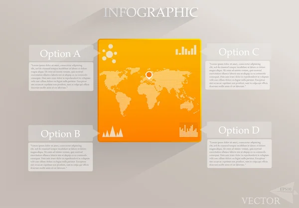 Diseño infográfico moderno — Vector de stock