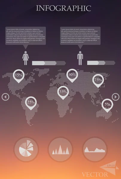 Modern Infographic tasarlamak vektör çizim — Stok Vektör