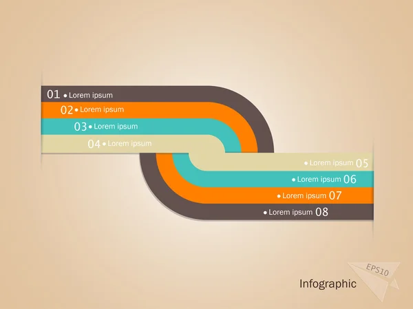 Opciones modernas de infografía en espiral-EPS10 — Archivo Imágenes Vectoriales