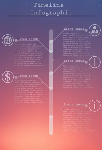 Infographie chronologique-illustration vectorielle — Image vectorielle