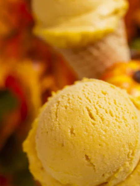 南瓜冰淇淋 — 图库照片