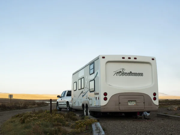 Karavan kamp — Stok fotoğraf