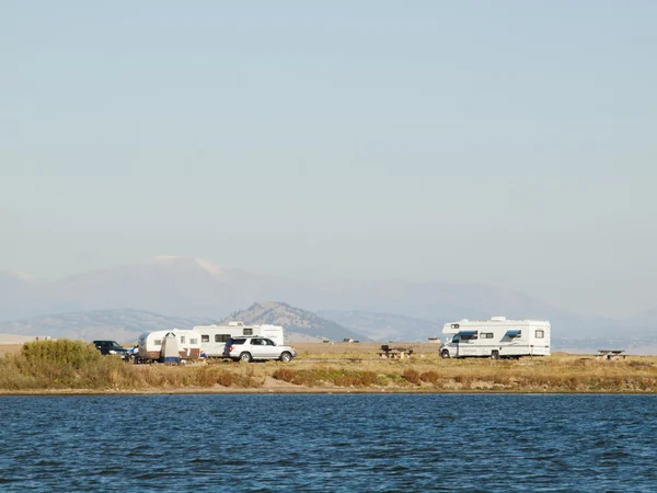 Wohnmobil-Camping — Stockfoto