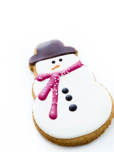 Snowman cookie — Stock Photo, Image