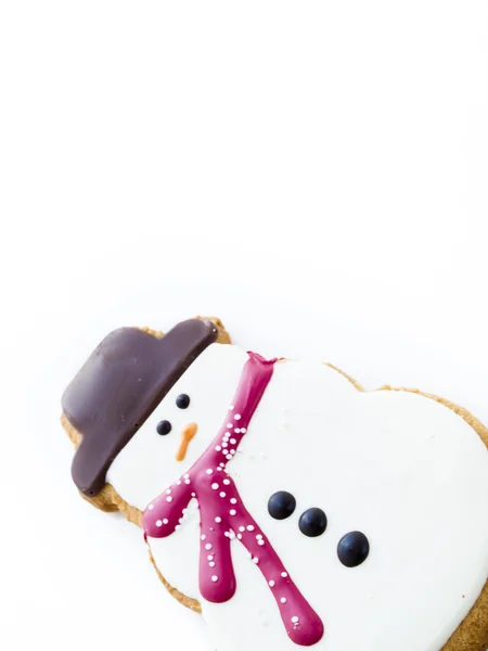 Snowman cookie — Stock Photo, Image