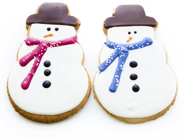 Snowman cookie — Stock Photo, Image