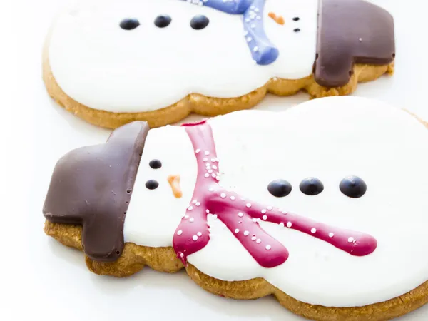 Snowman cookie — Stock Photo, Image