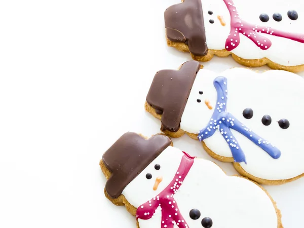 雪だるまのクッキー — ストック写真