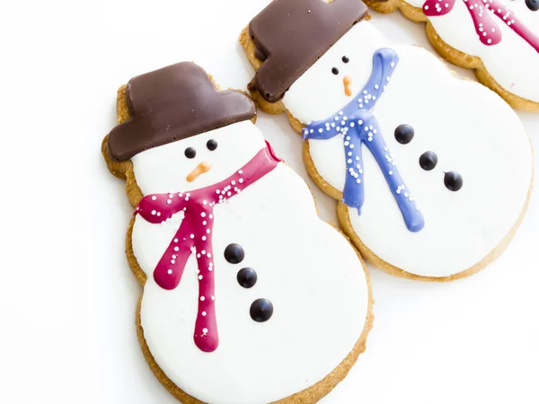 Snowman cookie — Stock Photo, Image