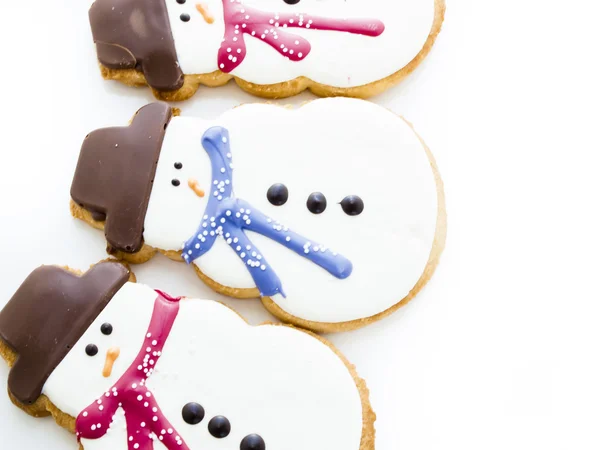 Snowman cookie — Stock Photo, Image