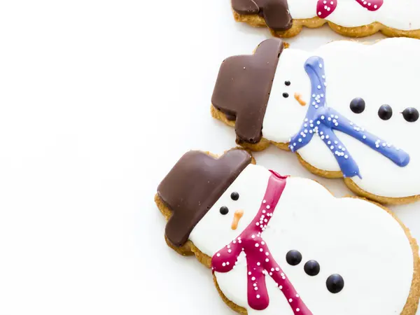 Sněhulák cookie — Stock fotografie