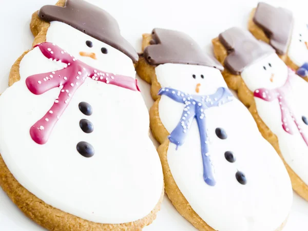 Snowman cookie — Stock Photo, Image