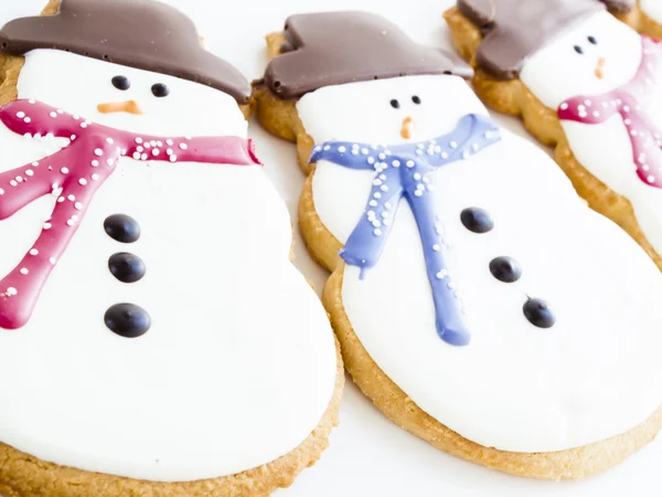 Snowman cookie — Stock Photo, Image