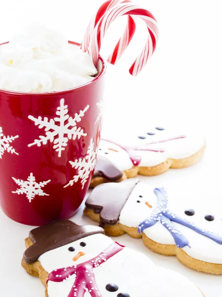 Snögubbe cookie — Stockfoto