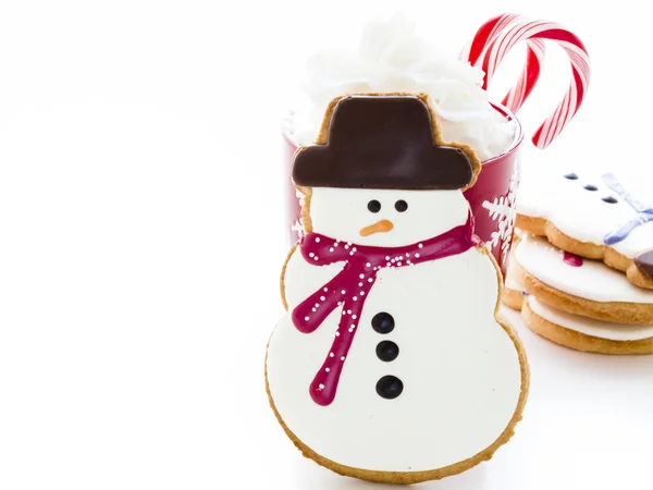 Snowman cookie — Stock Photo, Image