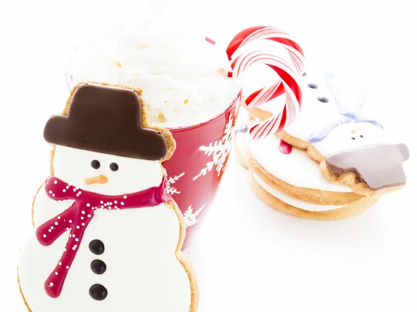 Snowman cookie — Stock Photo, Image